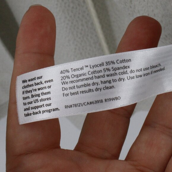 Eileen Fisher Cardigan Women Large Tencel Lyocell Blend Open Front Long pockets - Picture 4 of 9